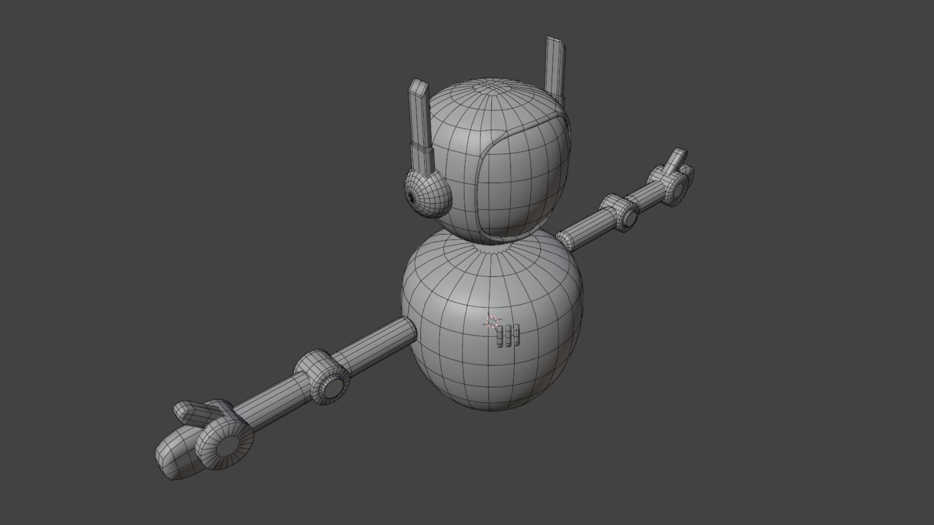 Robot Character Rigged Low-poly 3D model_6