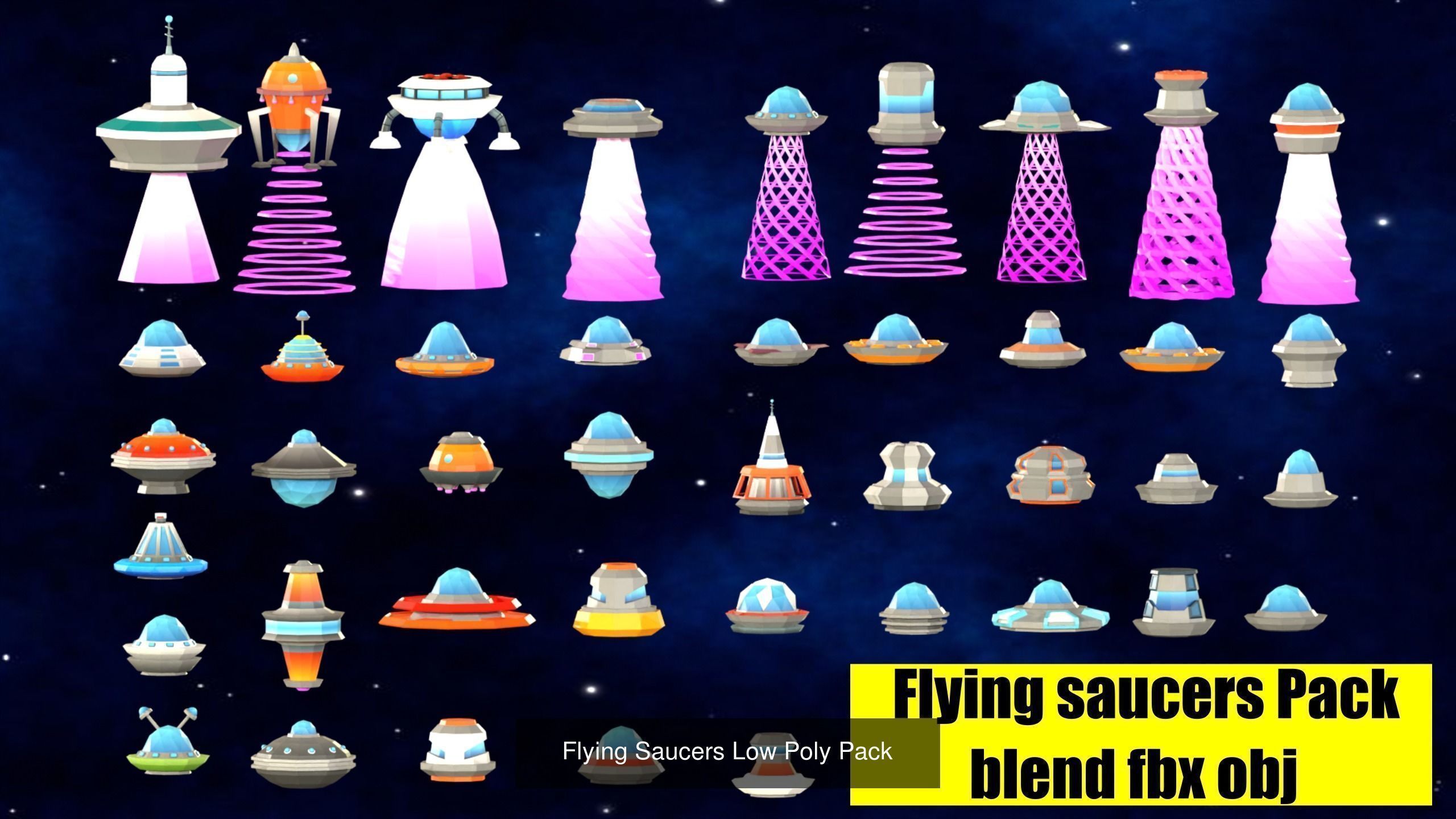 Space Pack Low Poly  3D Model Collection_2