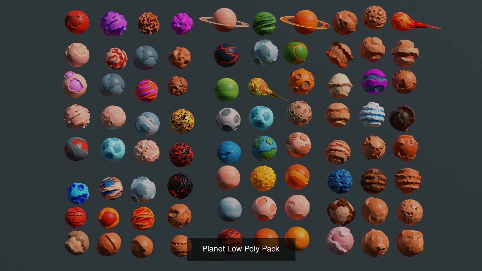 Space Pack Low Poly  3D Model Collection_1