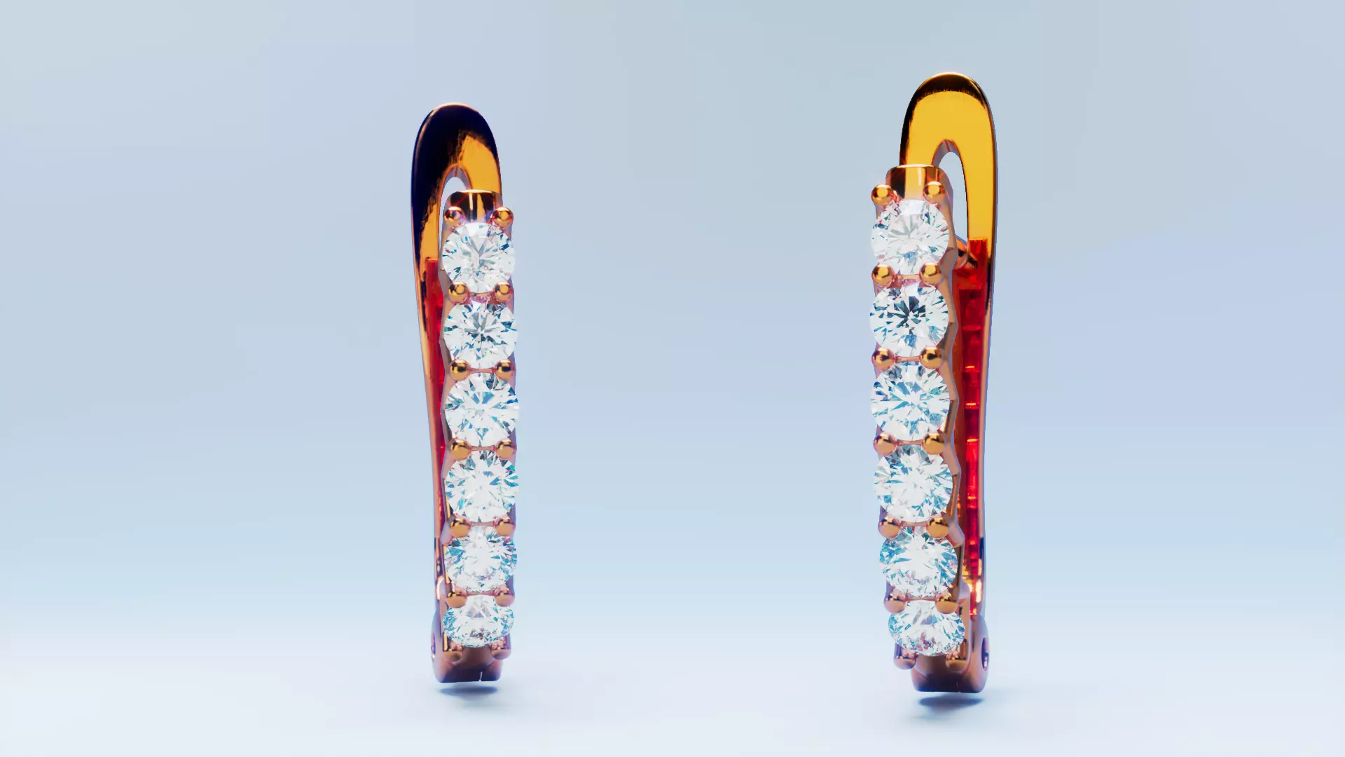 latch back earrings 3D print model