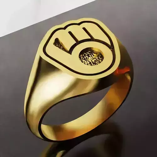 Milwaukee Brewers Baseball Fans Rings 3D Print Models