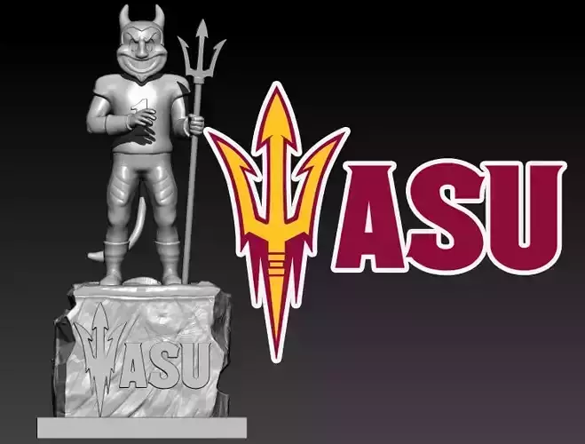 NCAA - ARIZONA STATE SUN DEVILS FOOTBALL MASCOT STATUE DECOR