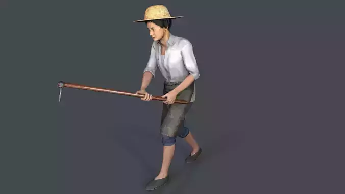 farmer avatar Low-poly 3D model