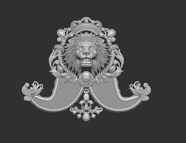 LION NAIL PENDENT II NAIL PENDENT II TEMPLE JEWELRY  3D print model
