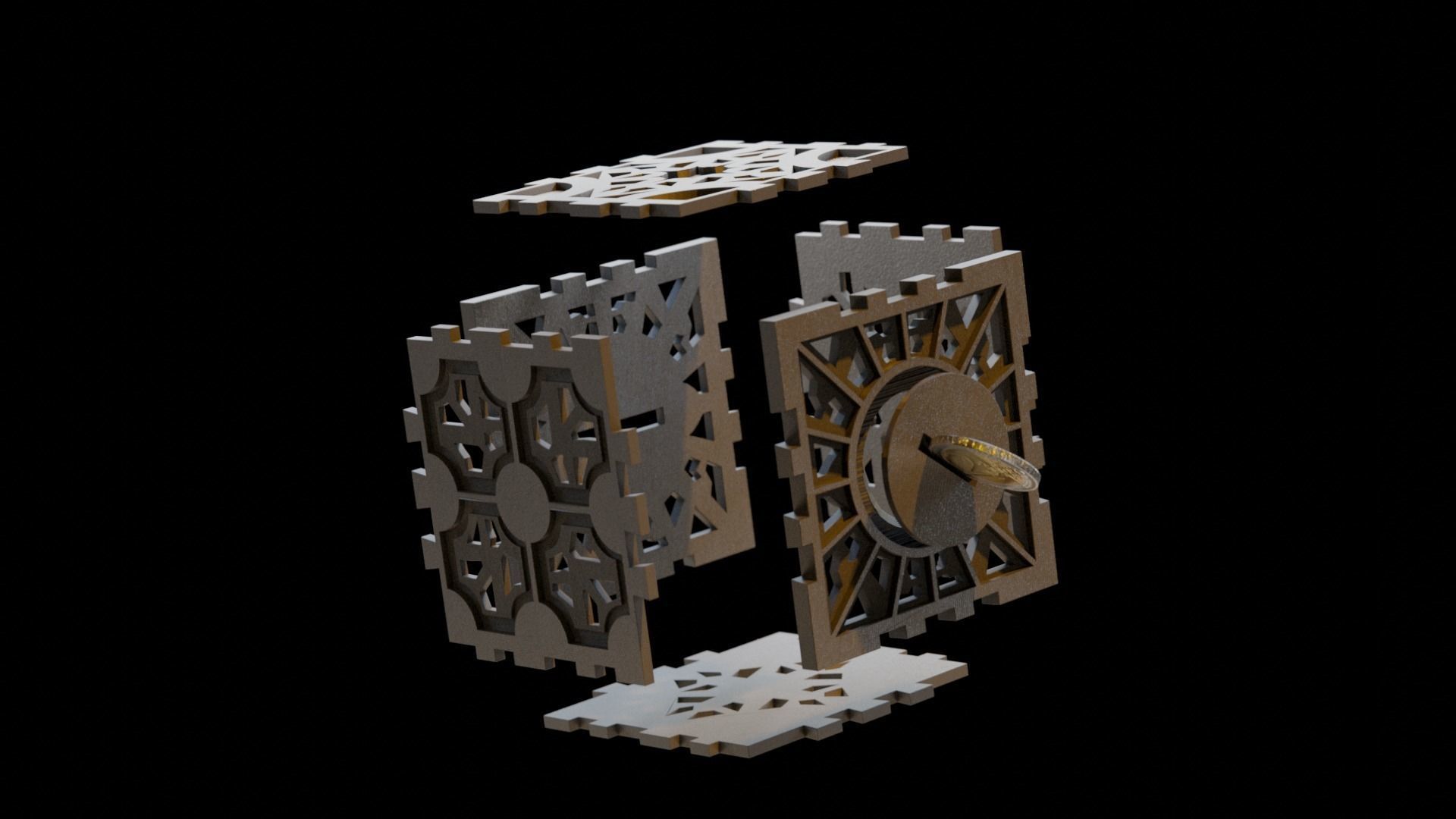 MoneyRaiser Savings Box 3D print model_10