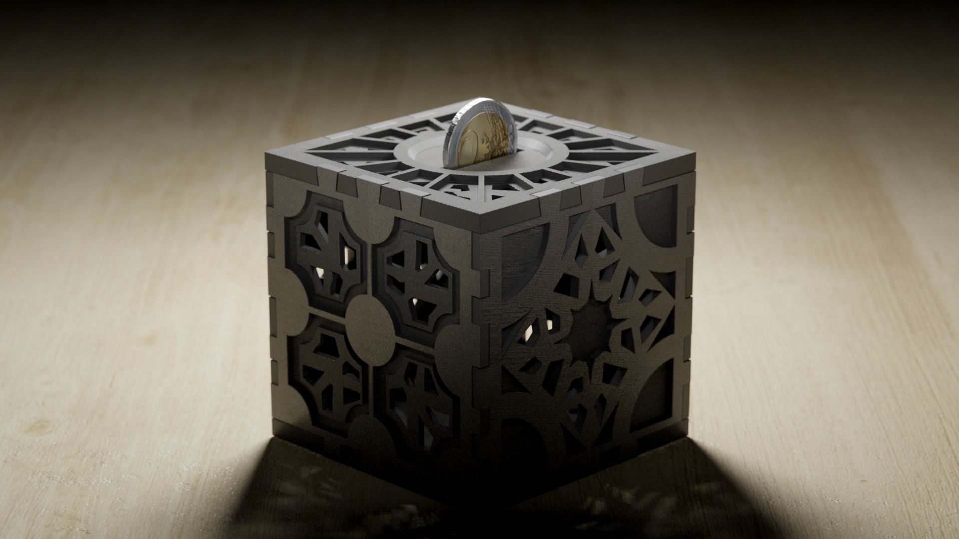 MoneyRaiser Savings Box 3D print model_8