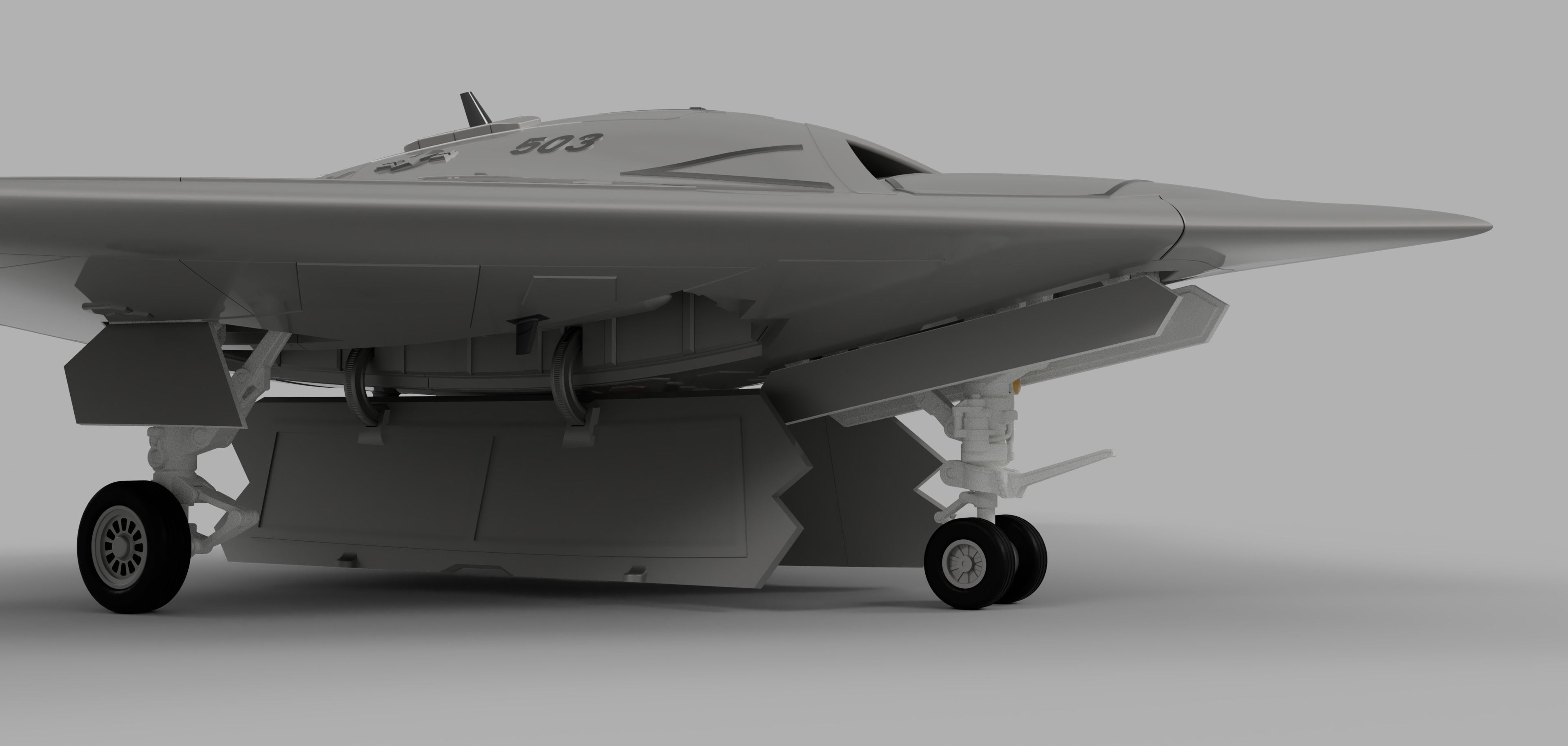 NORTHROP GRUMMAN X-47B DRONE HIGH QUALITY 3D PRINT MODEL 3D print model_9
