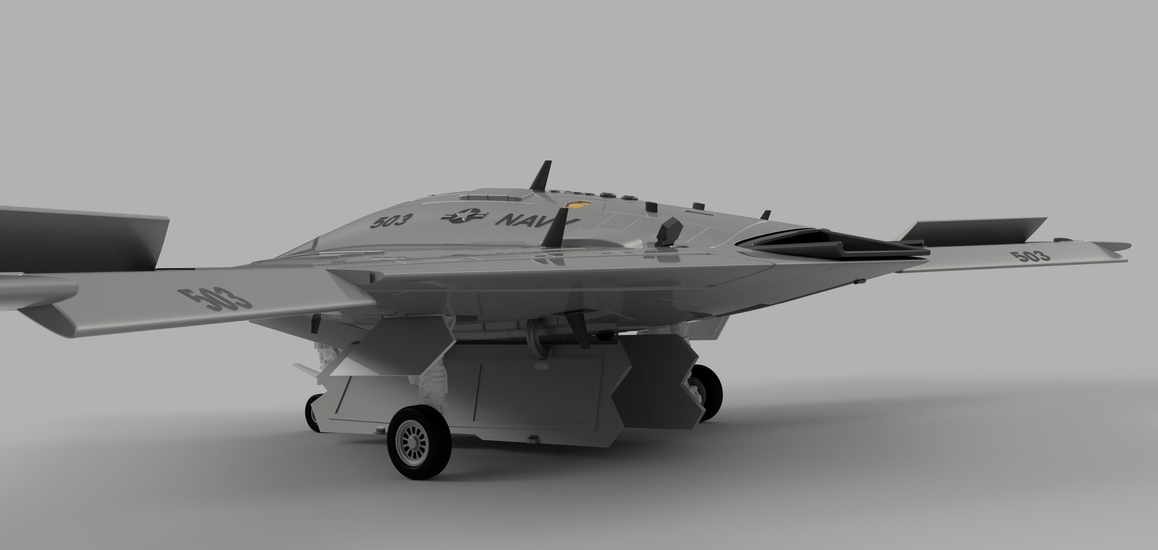 NORTHROP GRUMMAN X-47B DRONE HIGH QUALITY 3D PRINT MODEL 3D print model_8