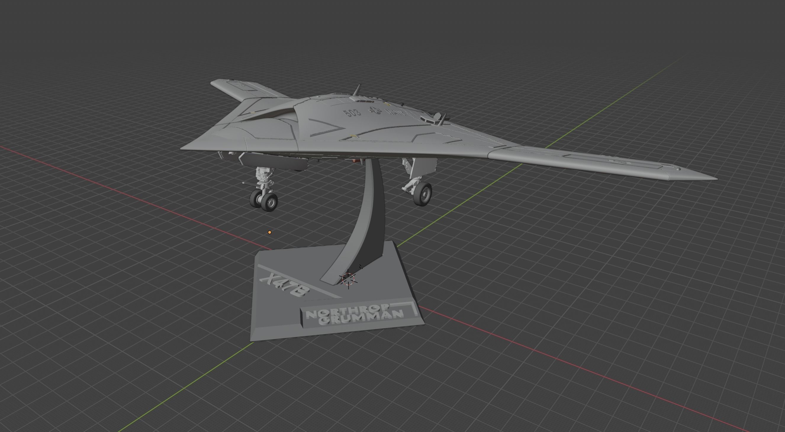 NORTHROP GRUMMAN X-47B DRONE HIGH QUALITY 3D PRINT MODEL 3D print model_21
