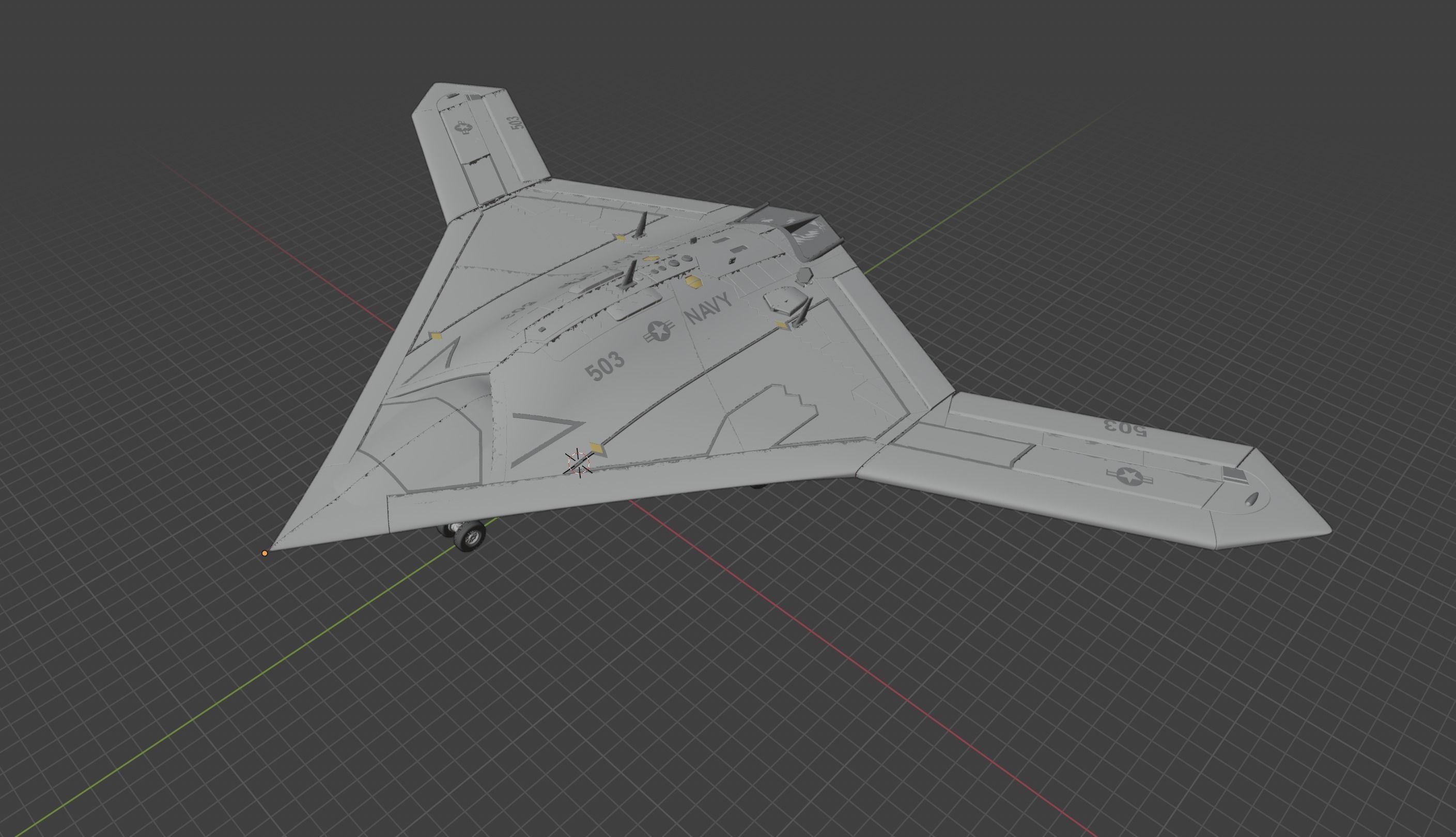 NORTHROP GRUMMAN X-47B DRONE HIGH QUALITY 3D PRINT MODEL 3D print model_20