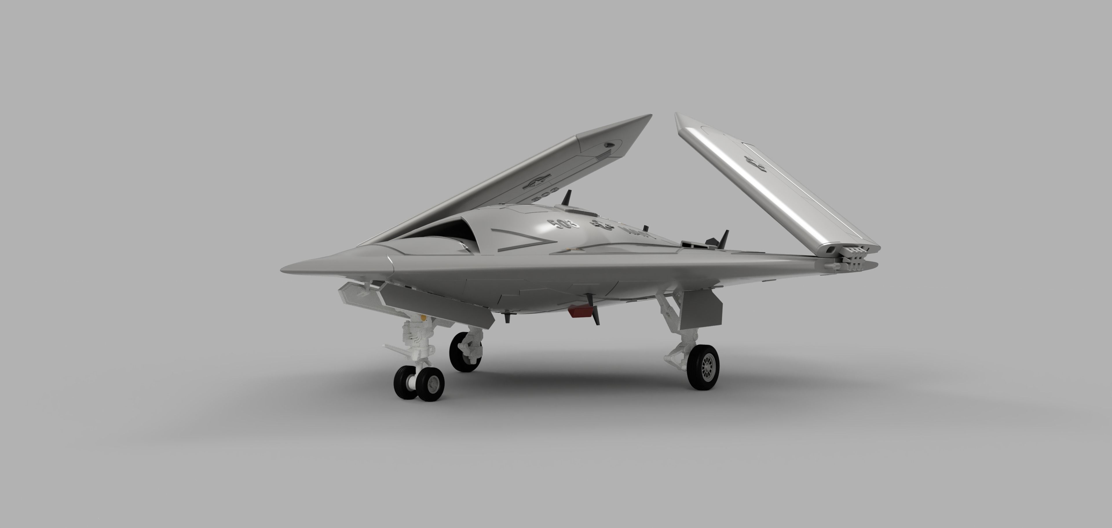 NORTHROP GRUMMAN X-47B DRONE HIGH QUALITY 3D PRINT MODEL 3D print model_11