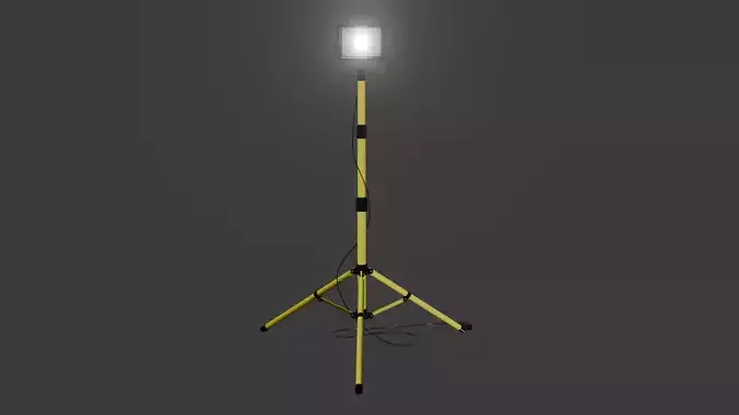 Floodlight Free low-poly 3D model