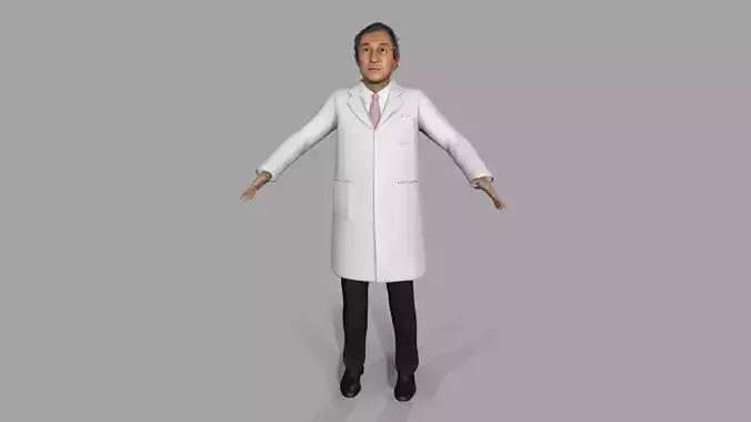 Asian Doctor Character Man