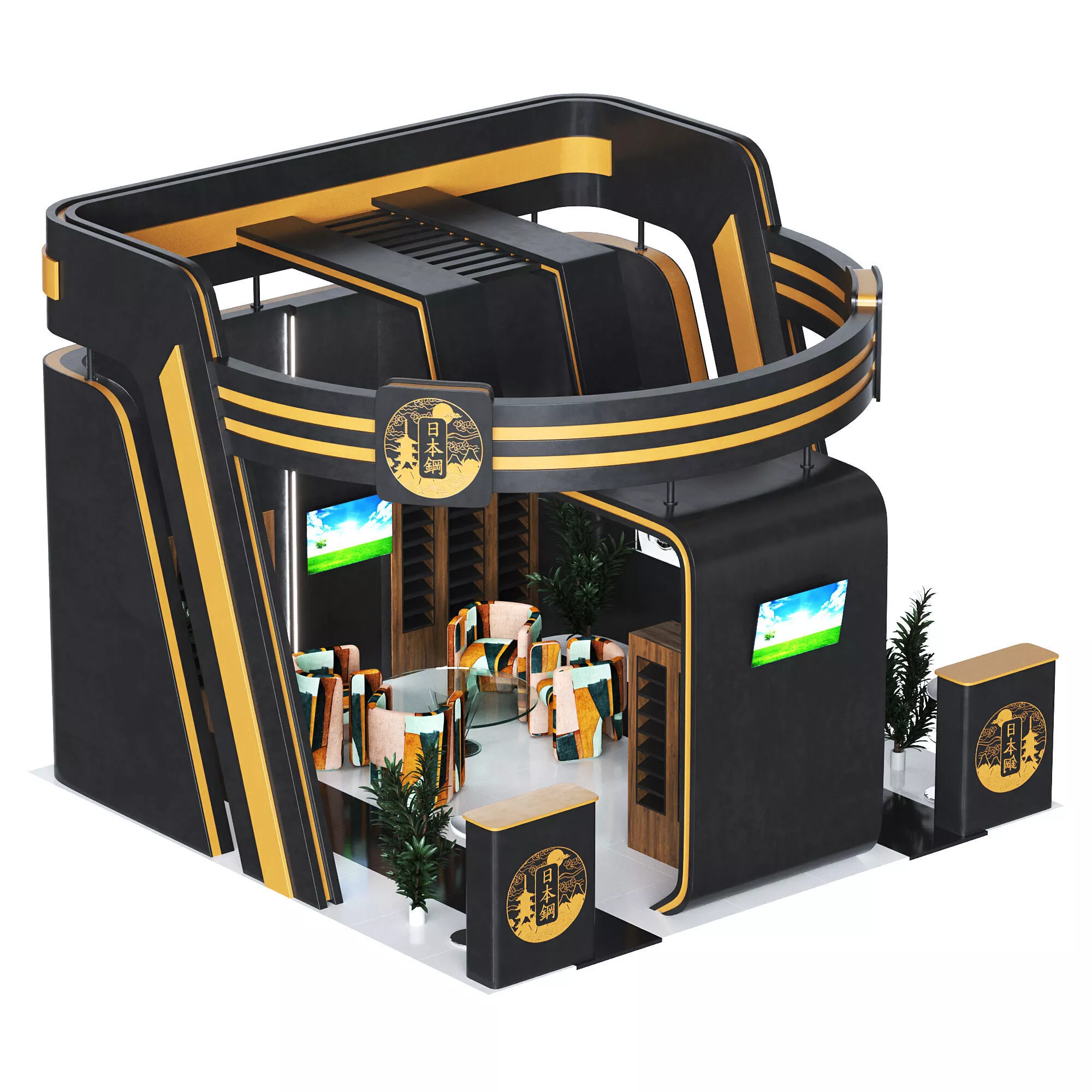 Exhibition Stand Low-poly 3D model