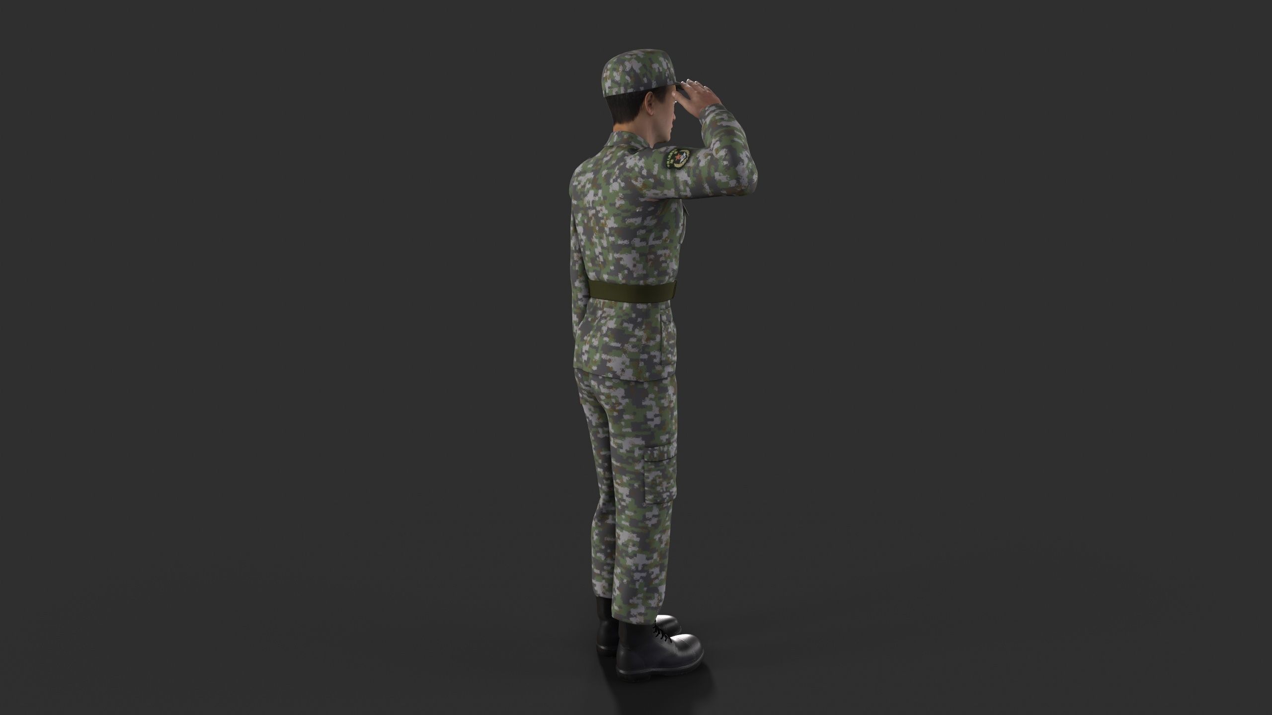 soldier Low-poly 3D model_7