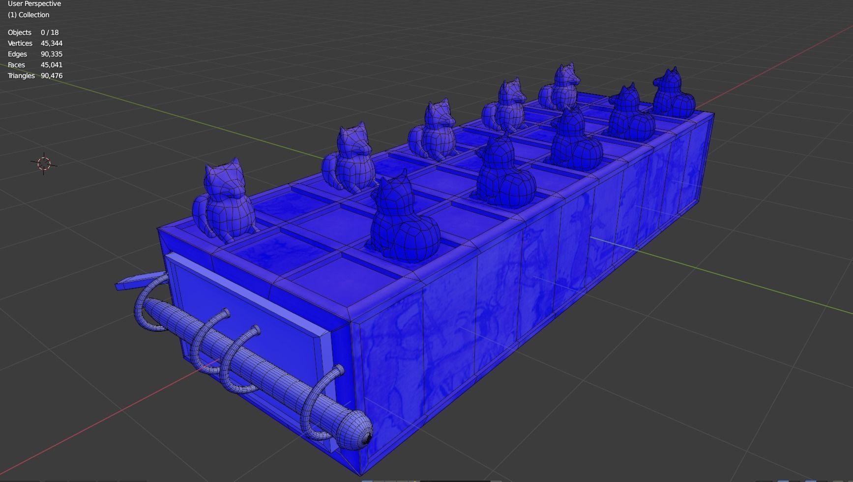 Senet 3D Model Ancient Egyptian Board Game Low-poly 3D model_6