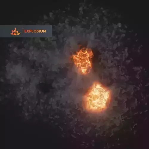 3D Airstrike Explosion Animation 3D model