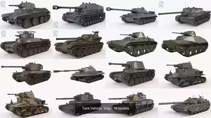 Tank Vehicle  Vray