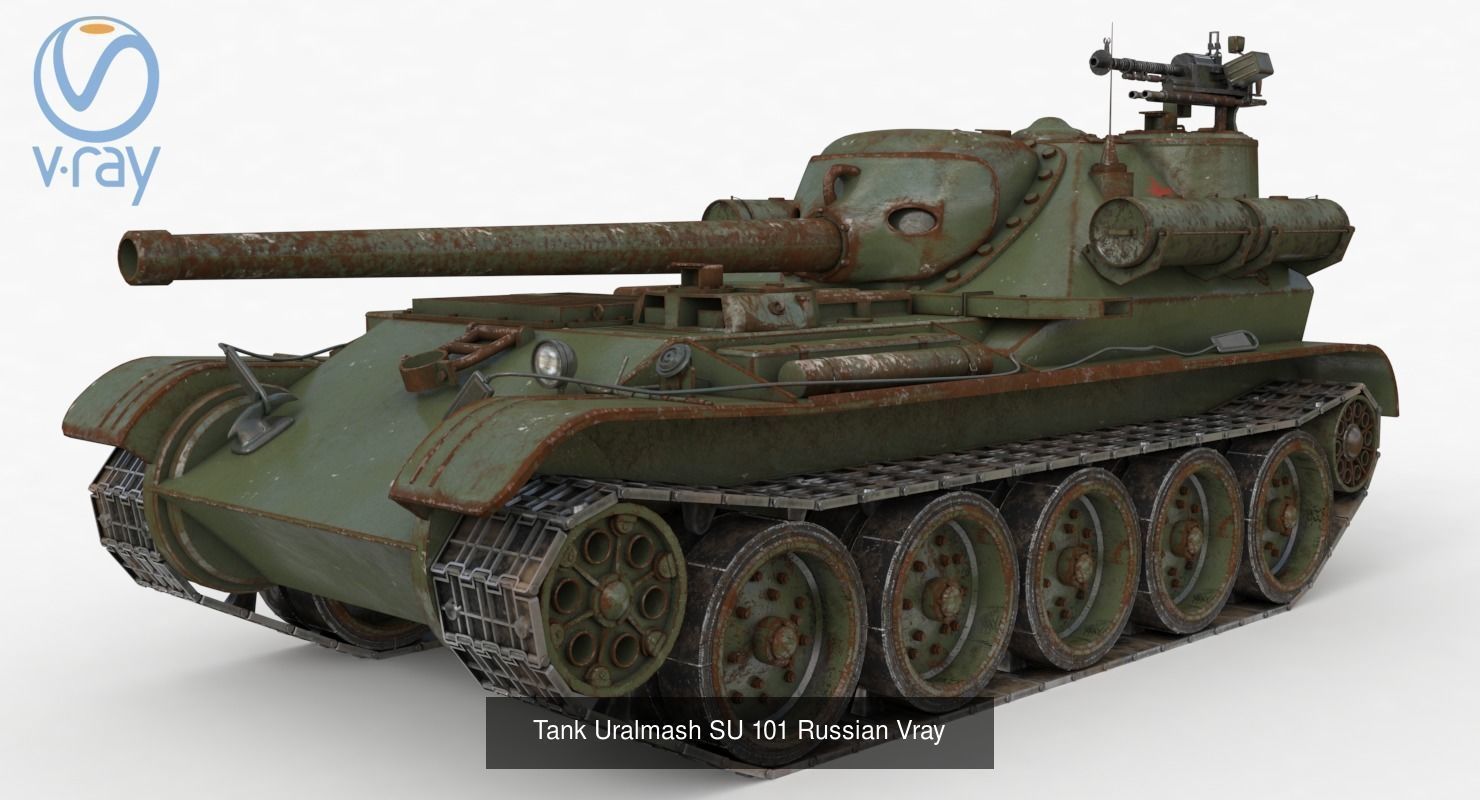 Tank Vehicle  Vray 3D Model Collection_20