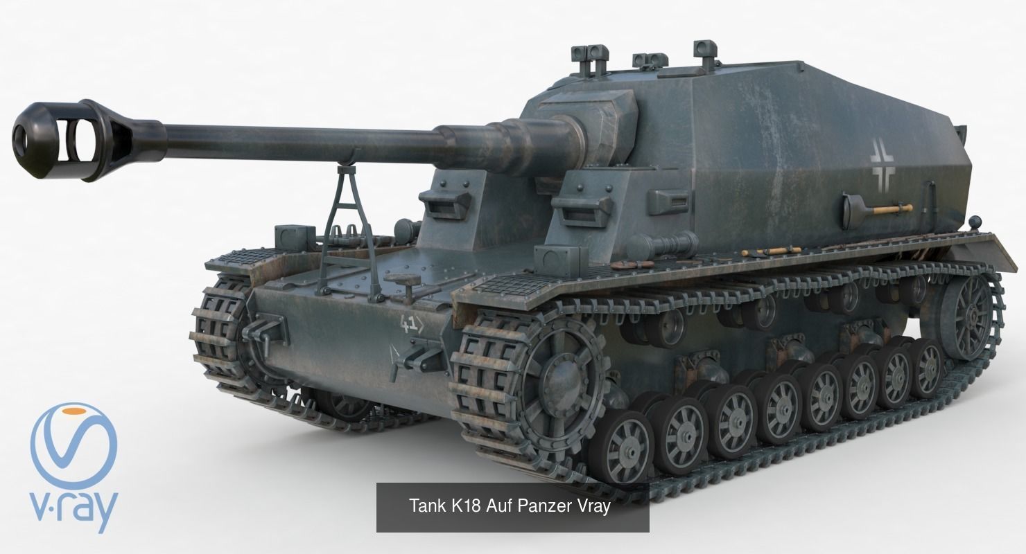 Tank Vehicle  Vray 3D Model Collection_16