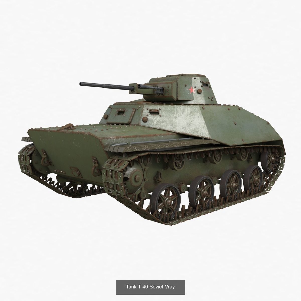 Tank Vehicle  Vray 3D Model Collection_22