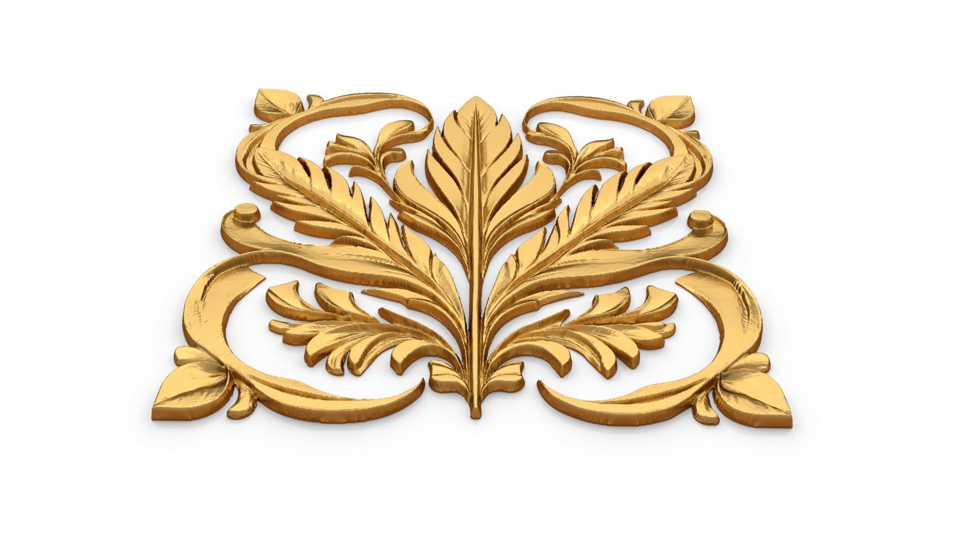 feather decor set wall mural 03 3D model_3