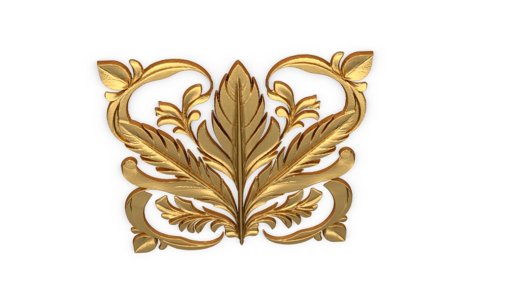 feather decor set wall mural 03 3D model_4