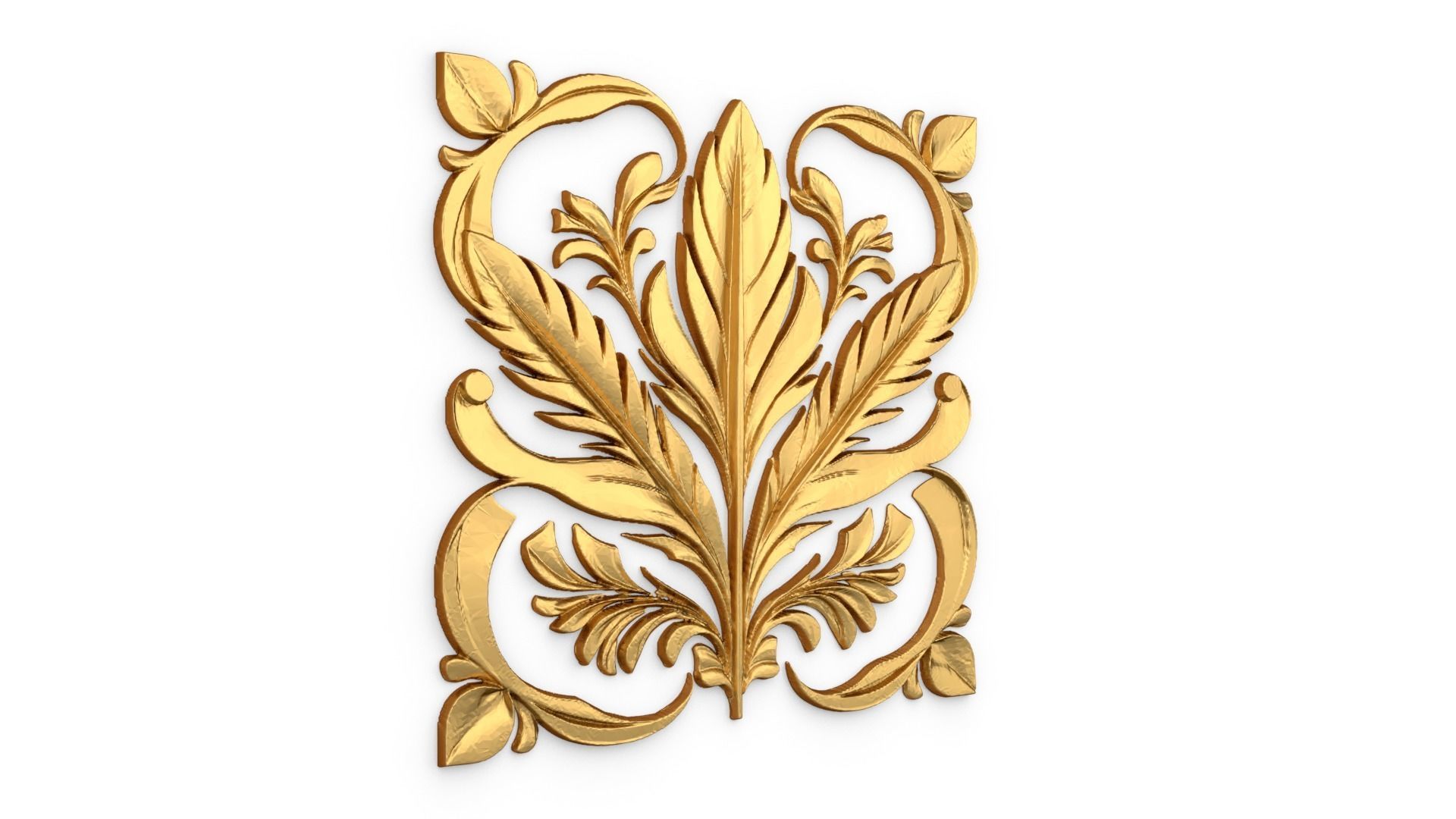 feather decor set wall mural 03 3D model_1