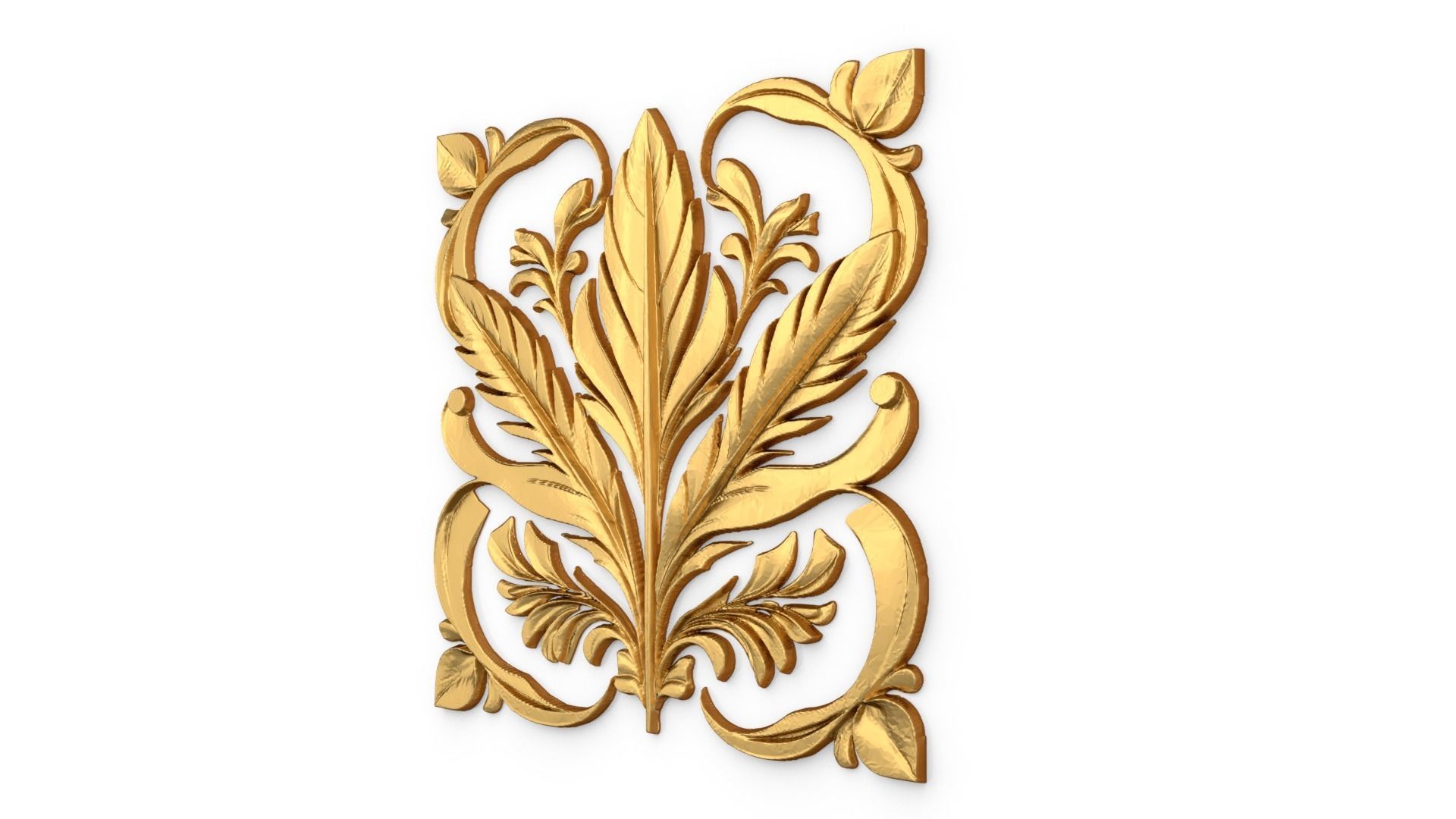 feather decor set wall mural 03 3D model_2