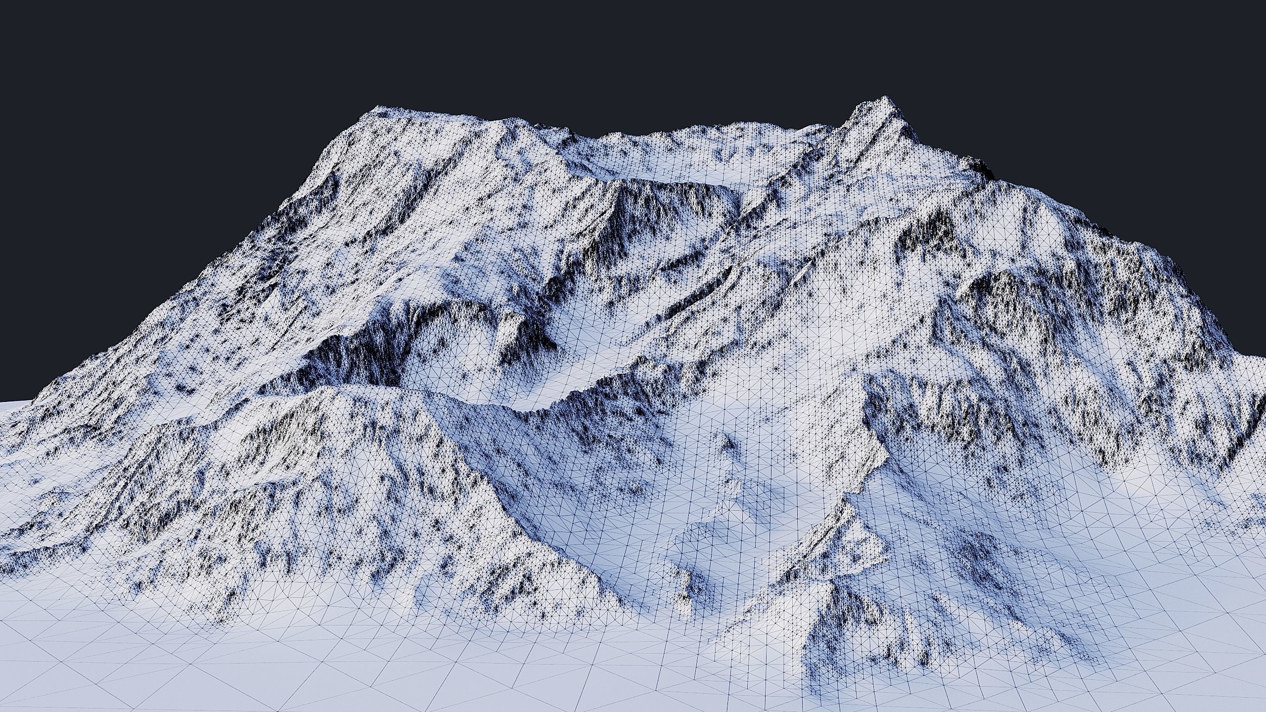 Snowy Mountain 04 3D model_7