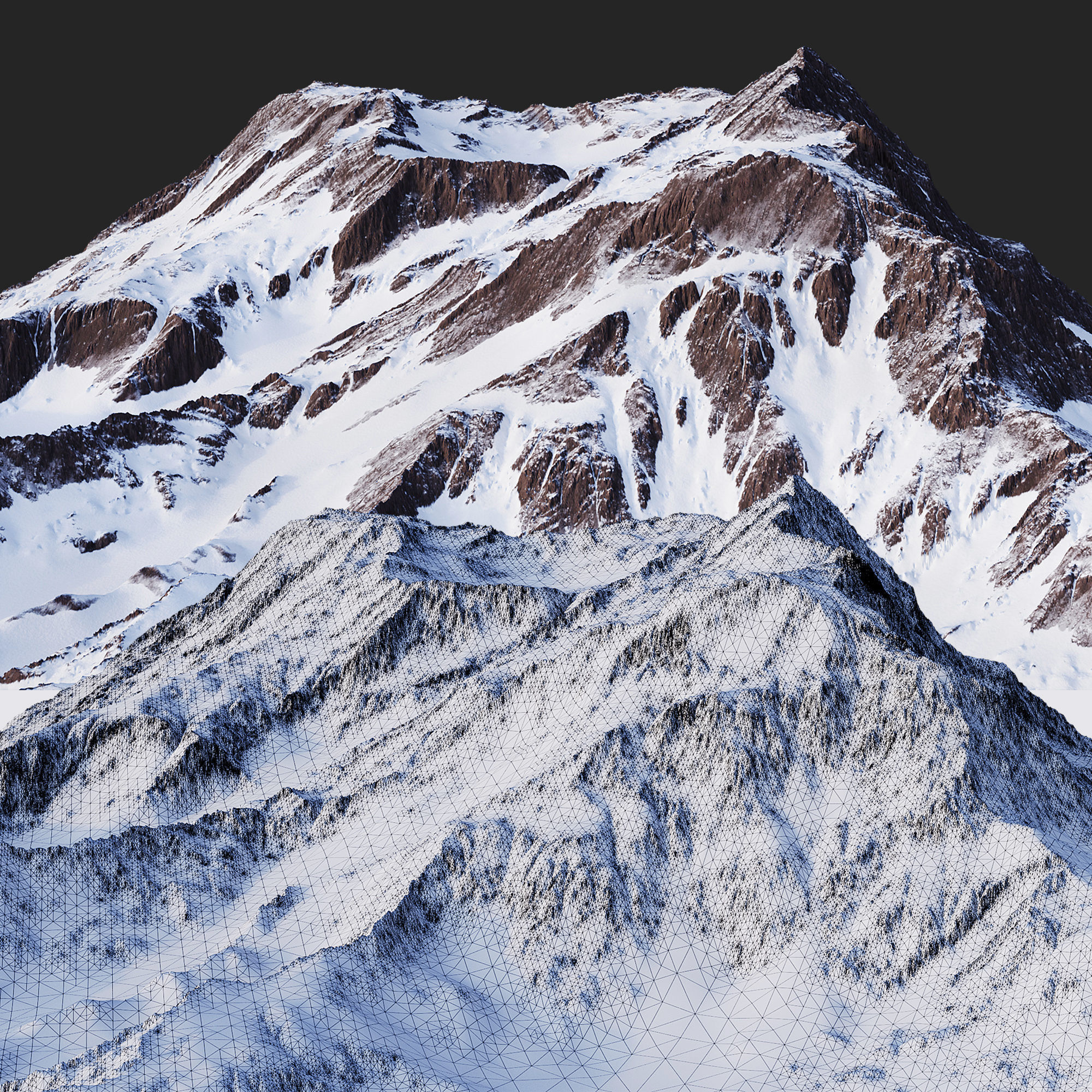 Snowy Mountain 04 3D model_3