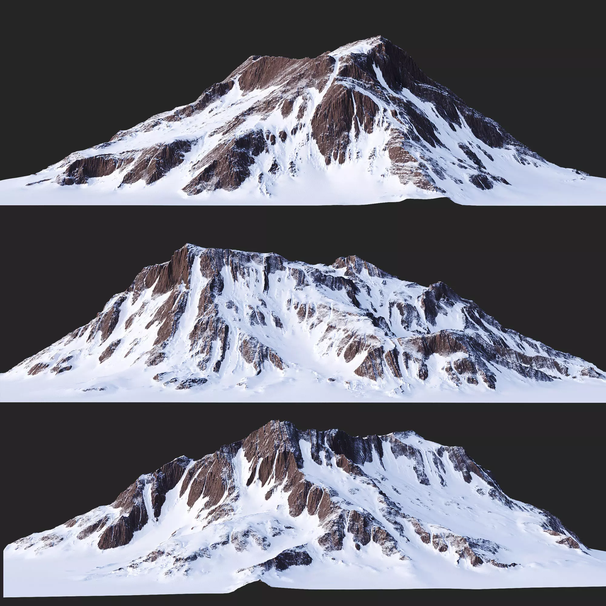 Snowy Mountain 04 3D model_0