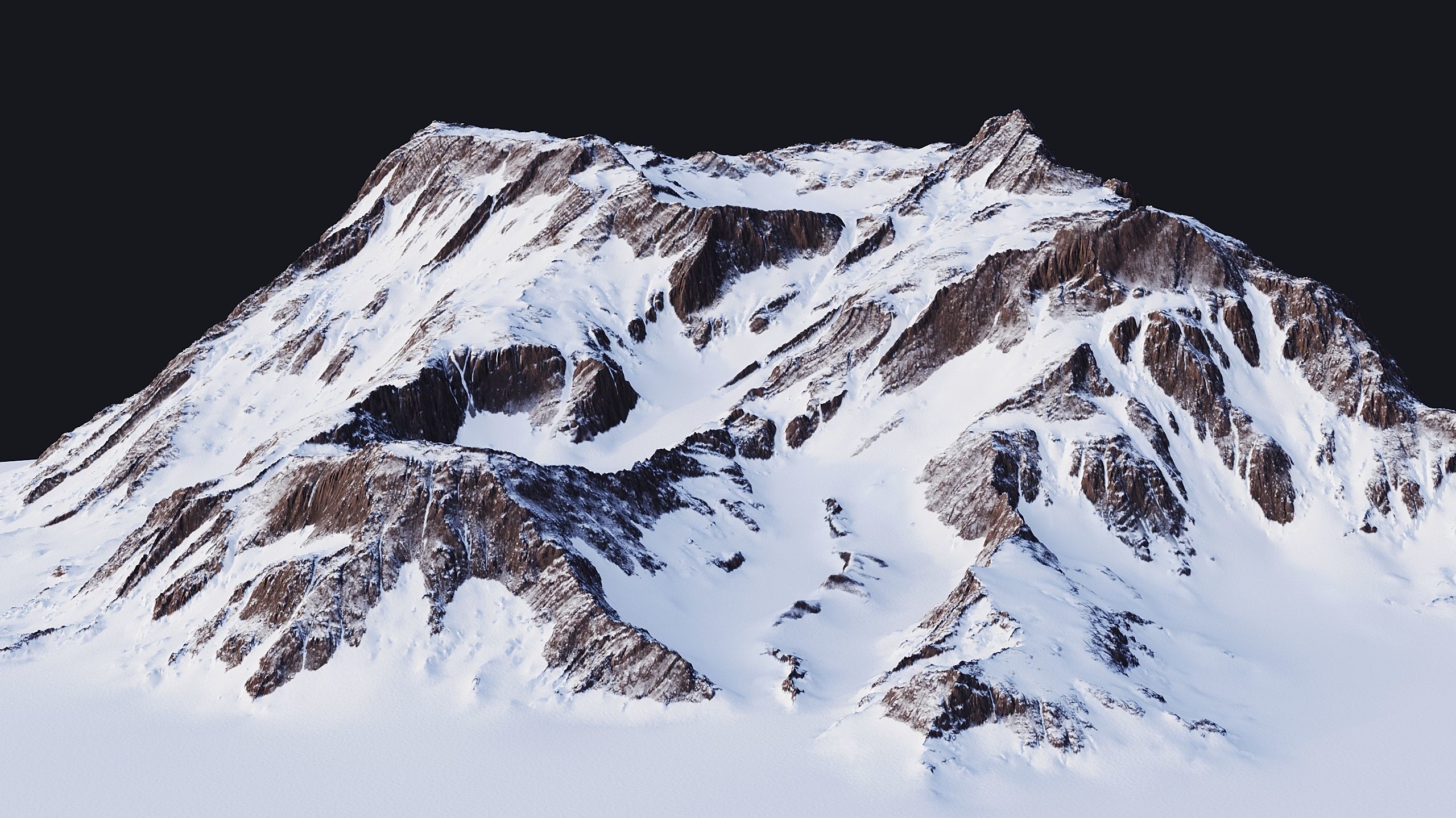 Snowy Mountain 04 3D model_5