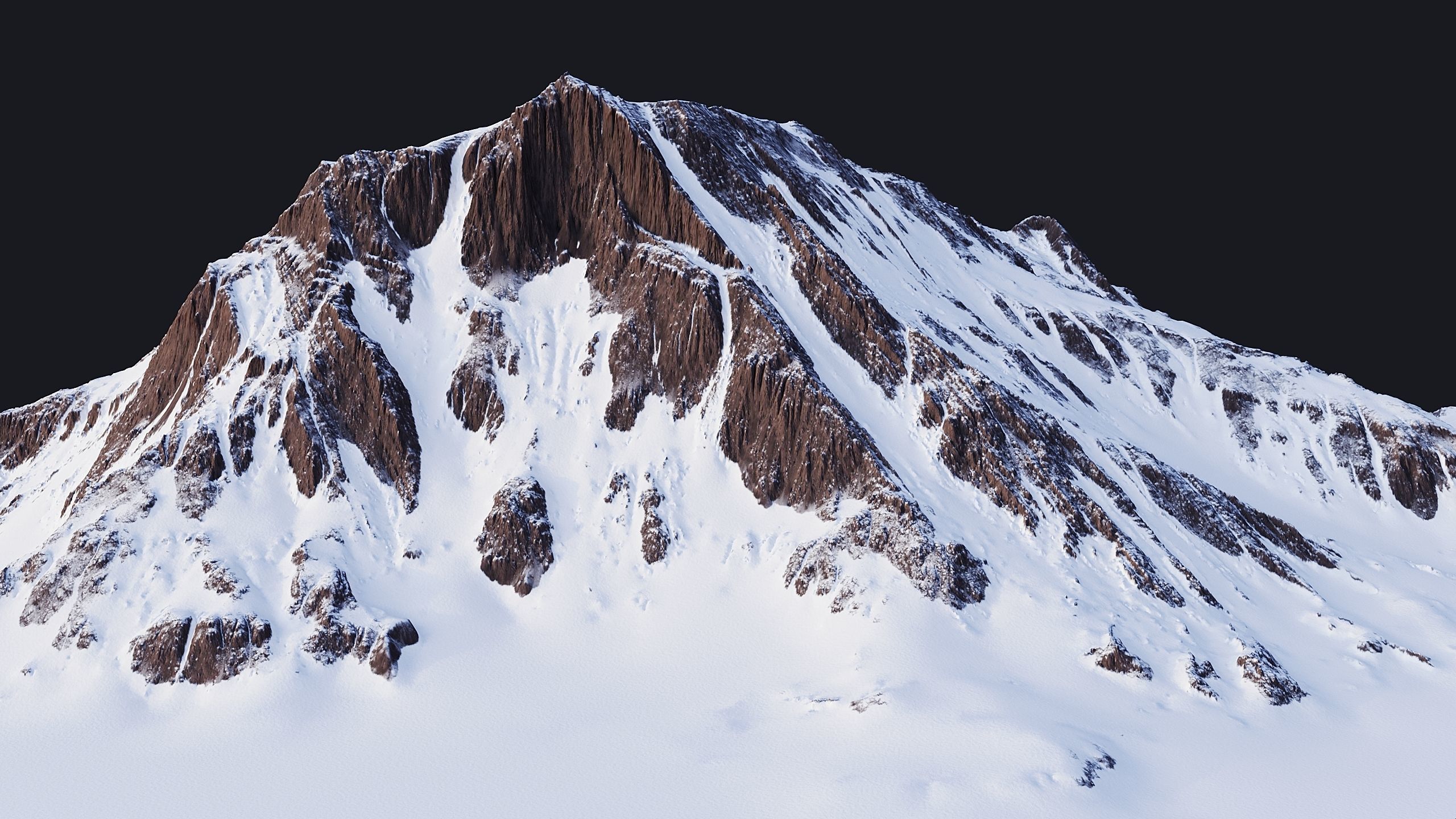 Snowy Mountain 04 3D model_6
