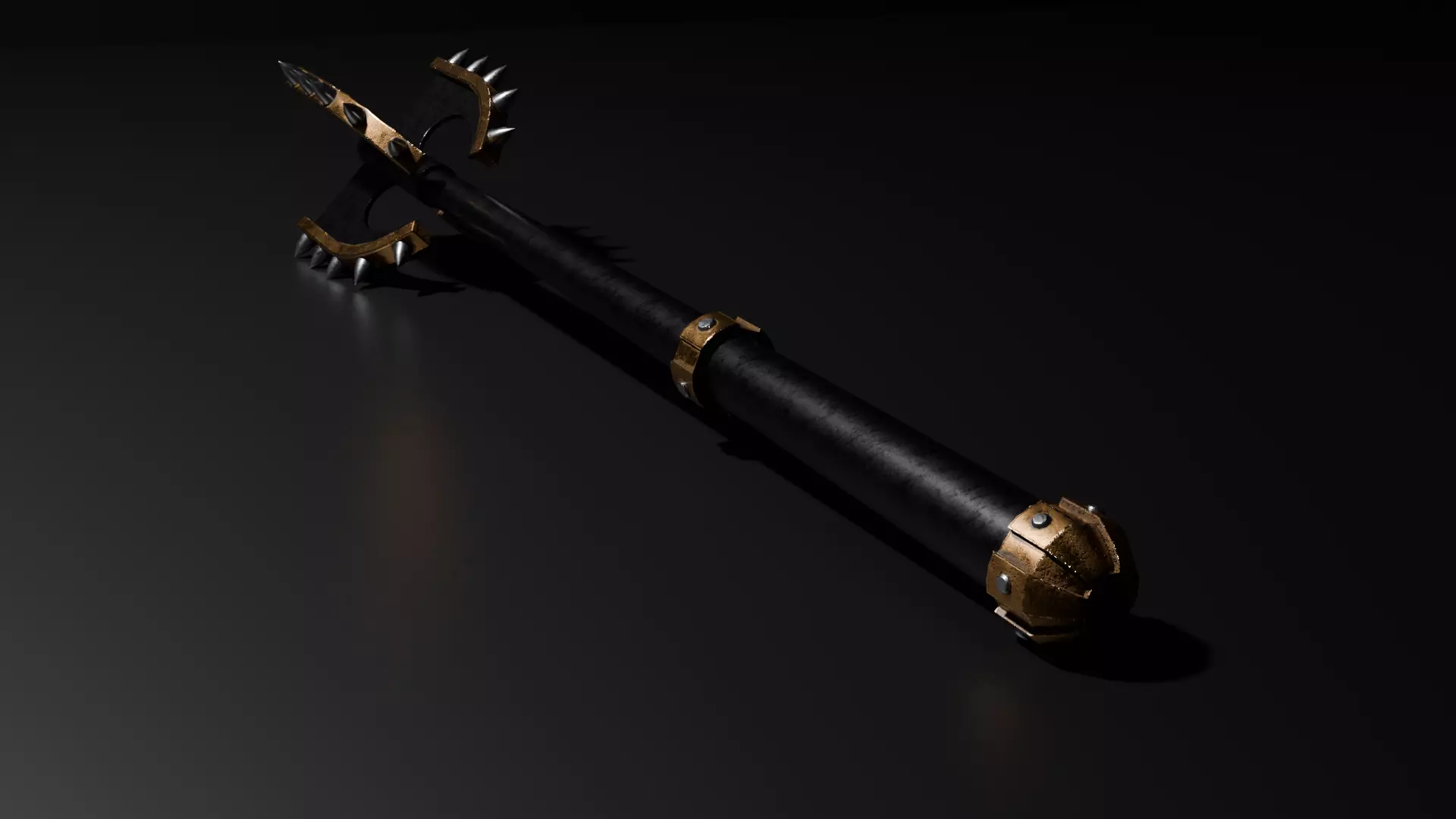Steel mace Low-poly 3D model