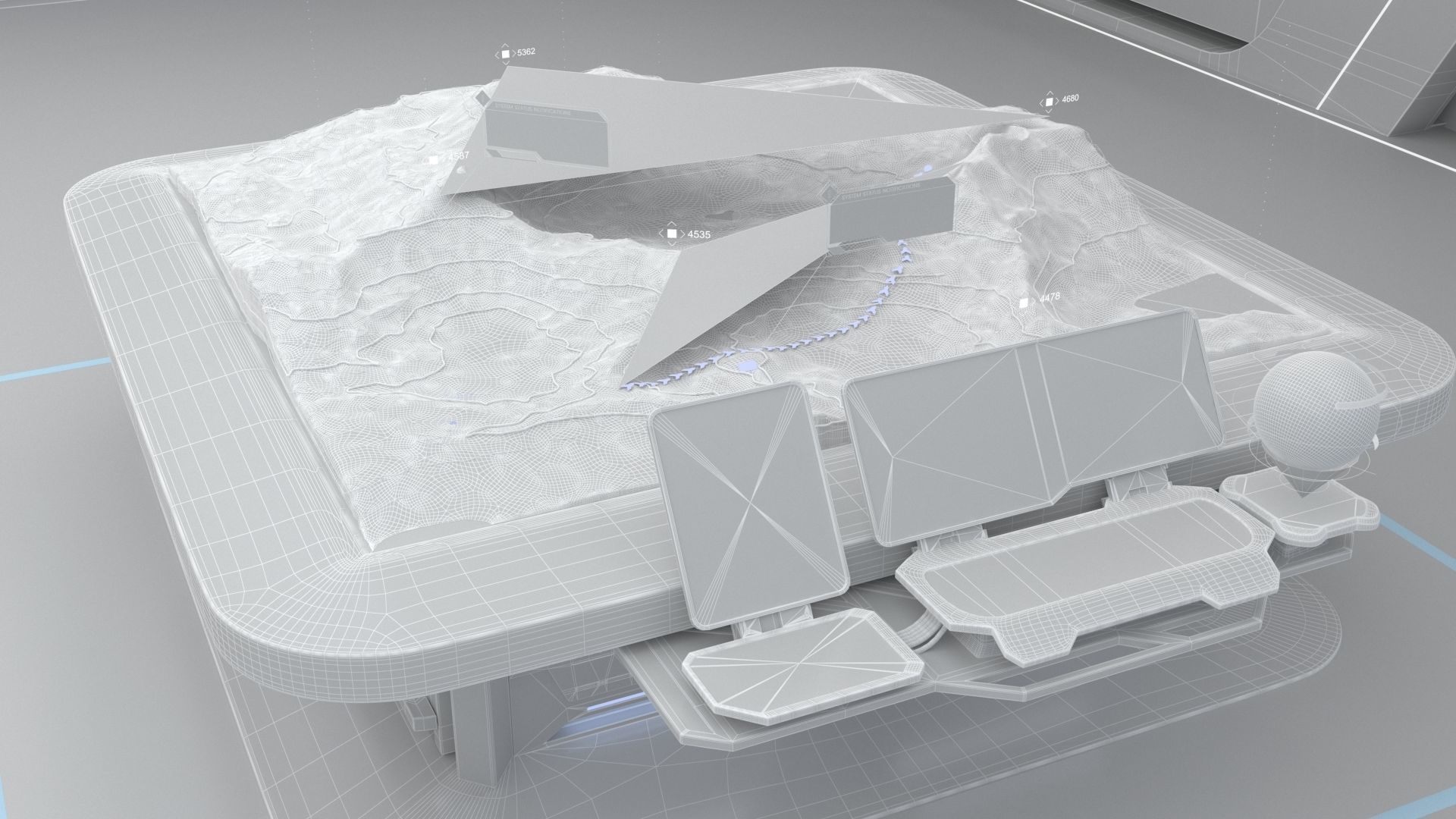 High-Tech Future Exhibition Hall 3D model_18