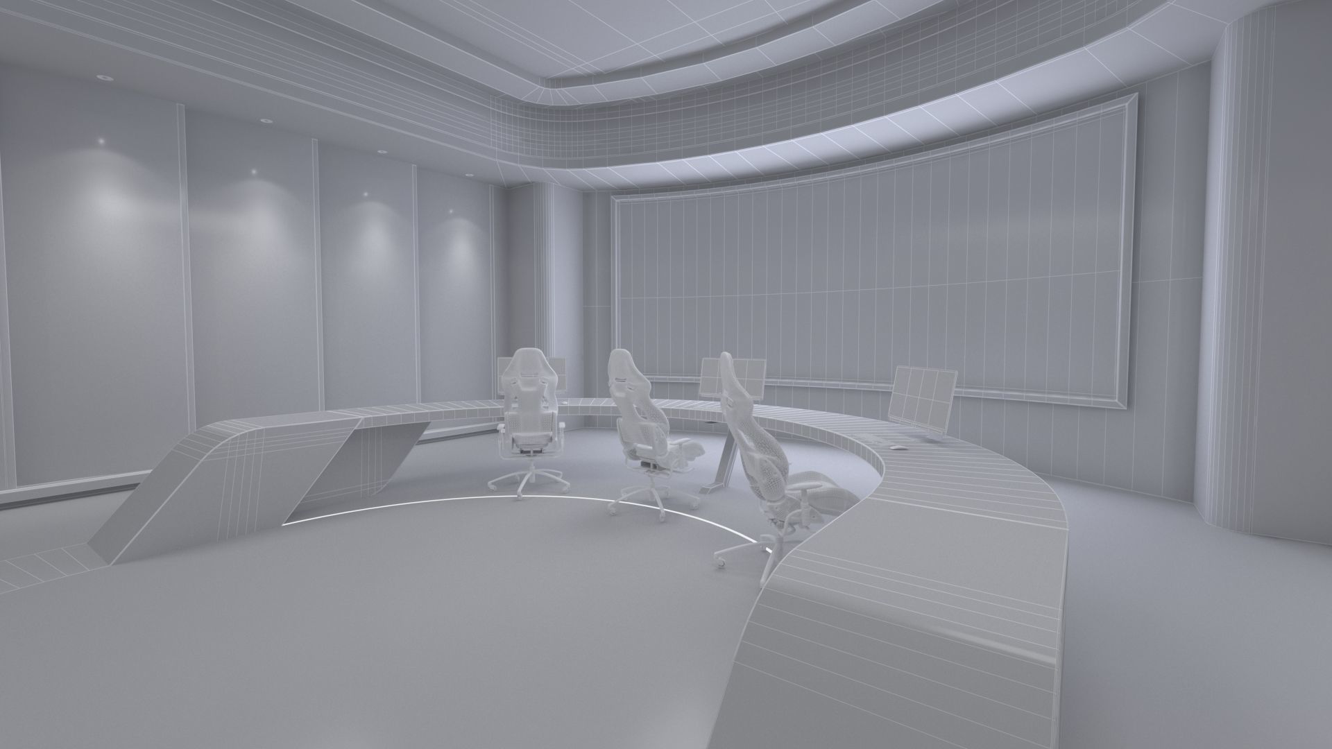 High-Tech Future Exhibition Hall 3D model_15