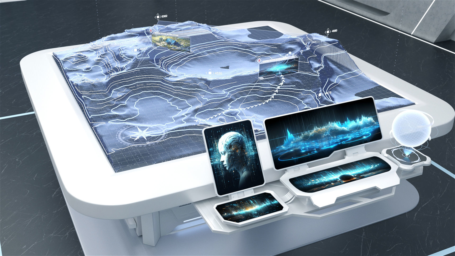 High-Tech Future Exhibition Hall 3D model_2