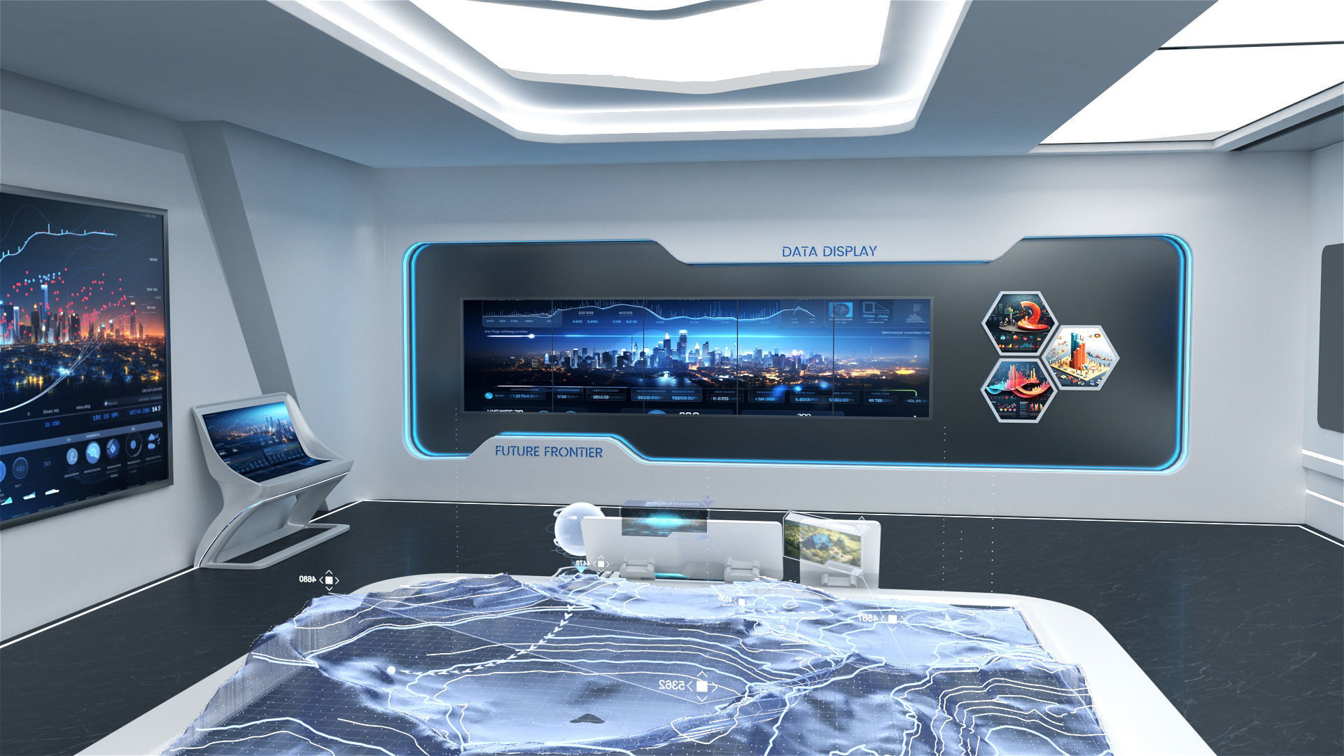 High-Tech Future Exhibition Hall 3D model_6