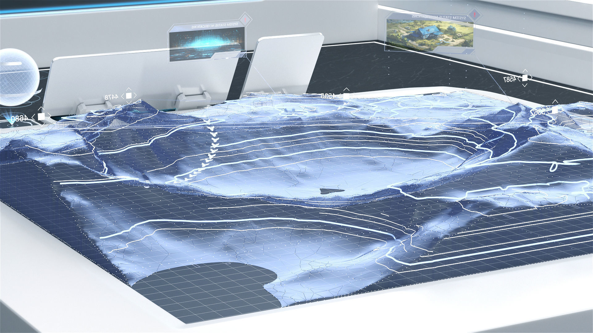 High-Tech Future Exhibition Hall 3D model_7