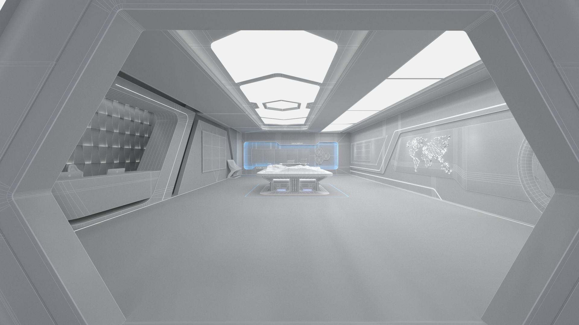 High-Tech Future Exhibition Hall 3D model_17