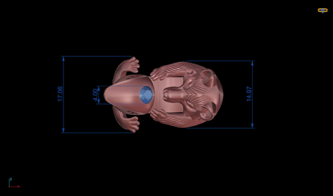 Fox ring 3D print model_10