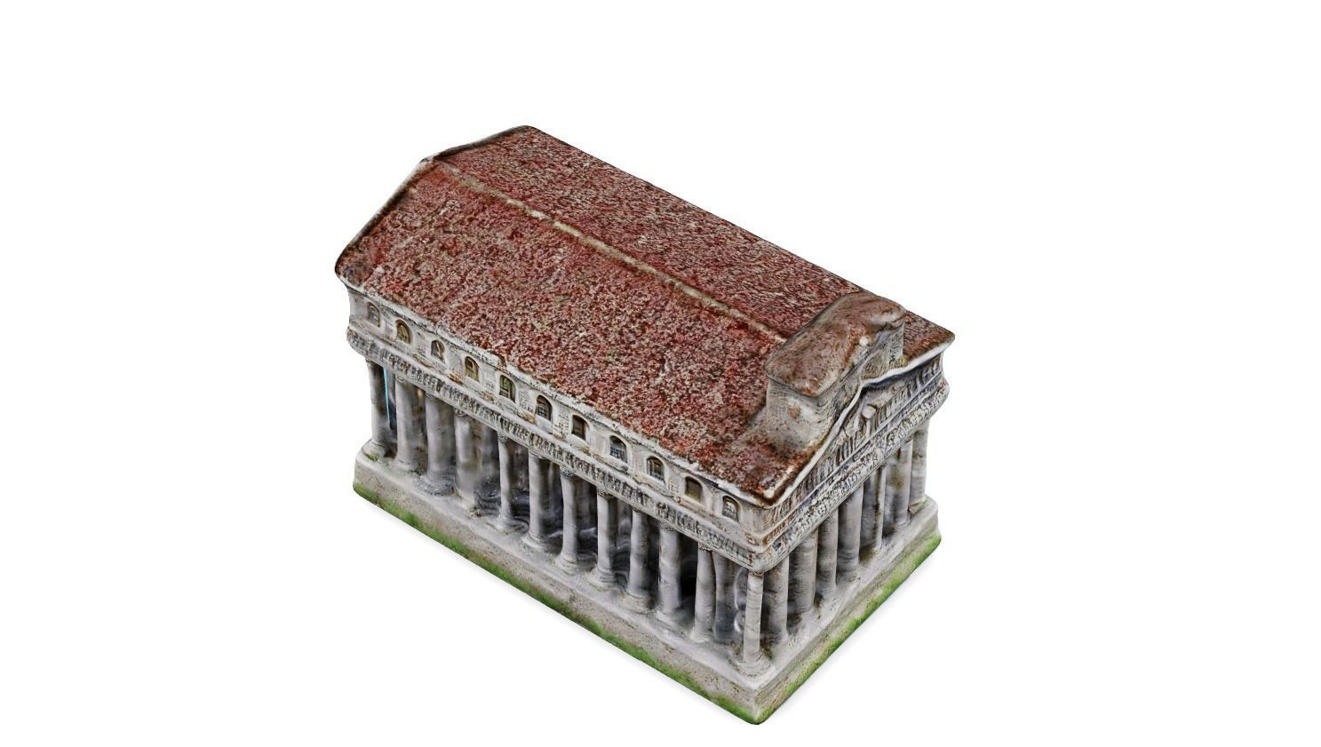 Classical Ancient Temple Architectural Model 3D model_4