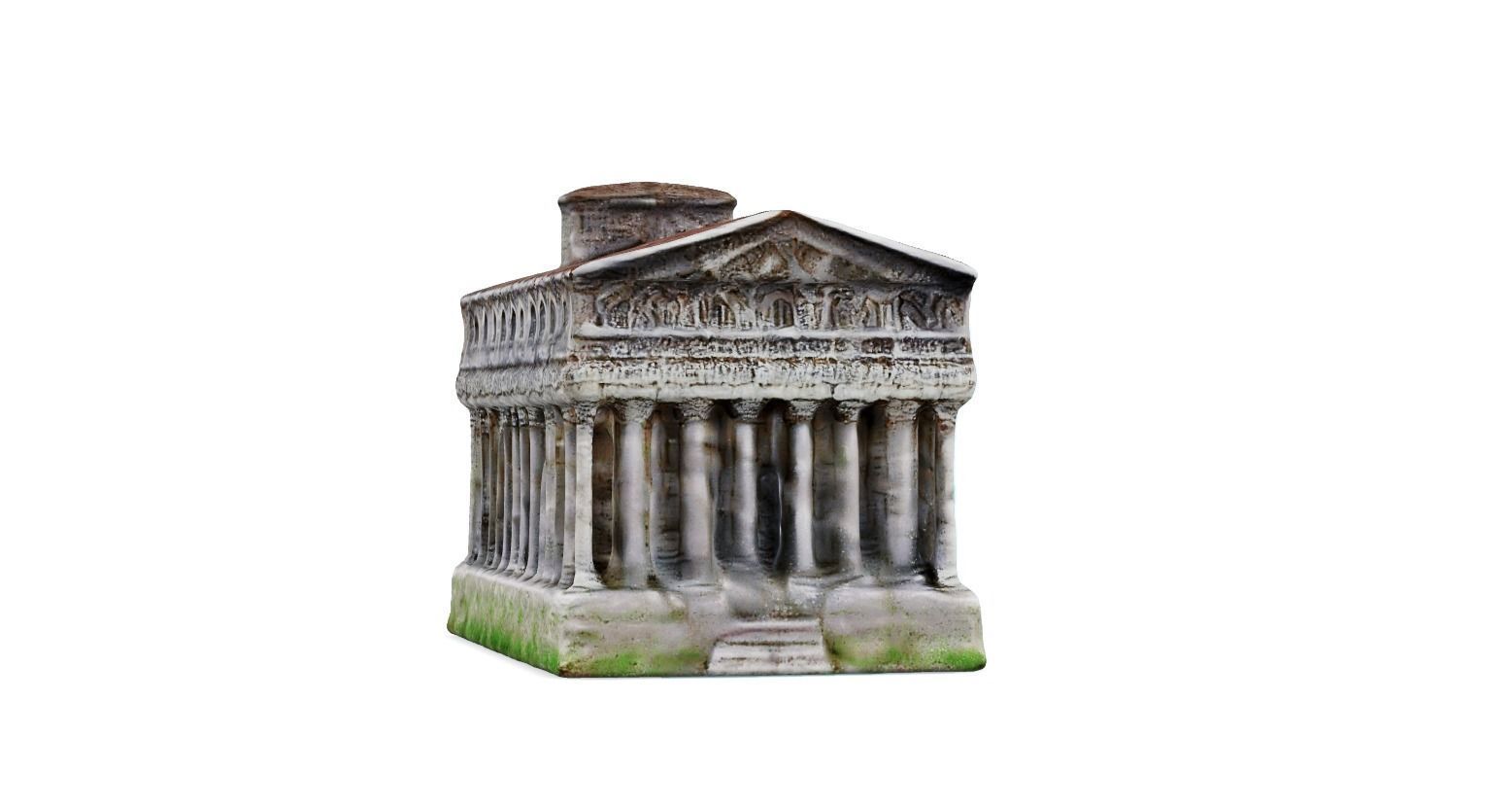 Classical Ancient Temple Architectural Model 3D model_1