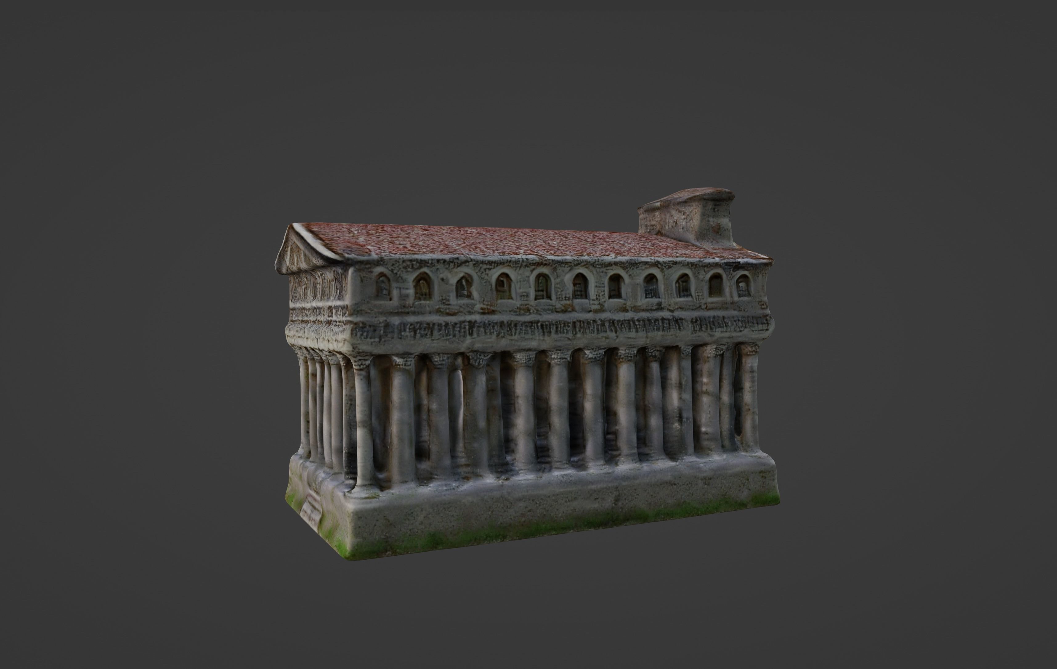Classical Ancient Temple Architectural Model 3D model_7