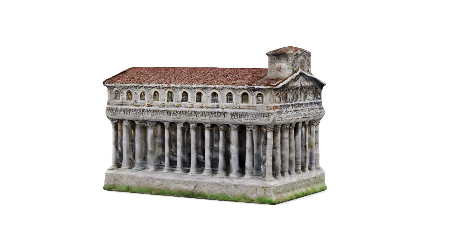 Classical Ancient Temple Architectural Model 3D model_3