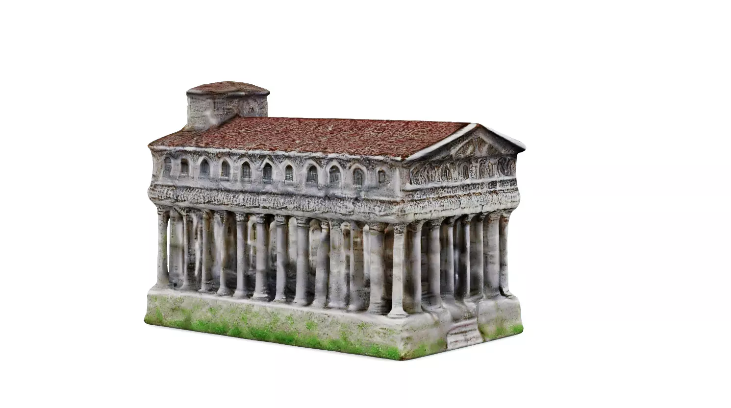 Classical Ancient Temple Architectural Model 3D model_0