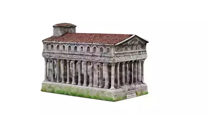 Classical Ancient Temple Architectural Model 3D model