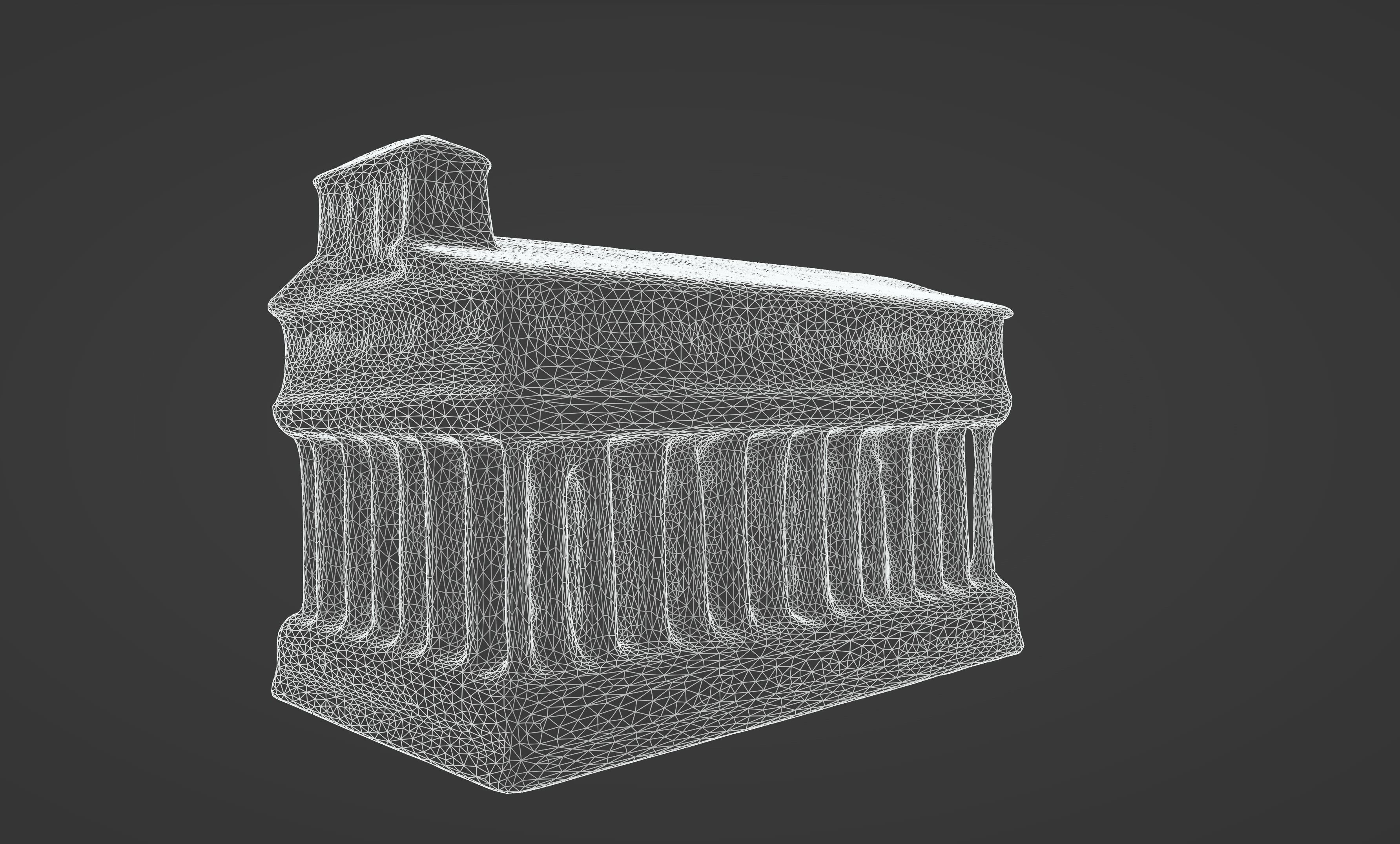 Classical Ancient Temple Architectural Model 3D model_10