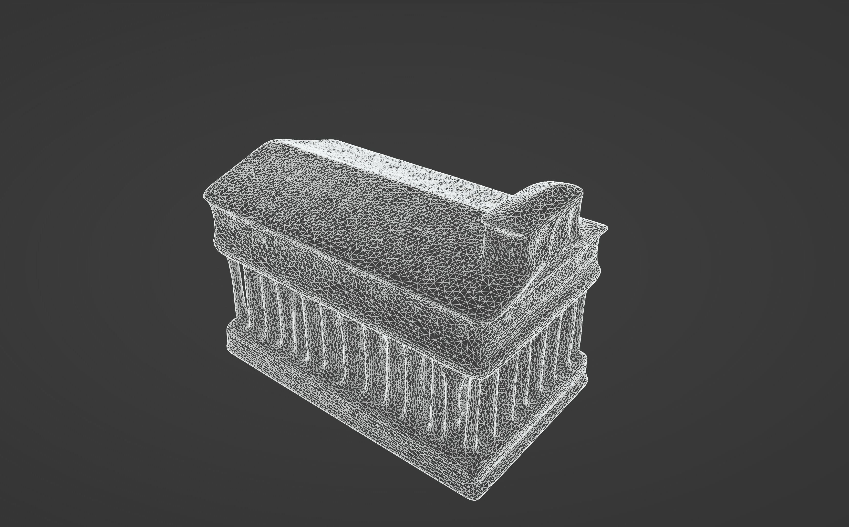 Classical Ancient Temple Architectural Model 3D model_14